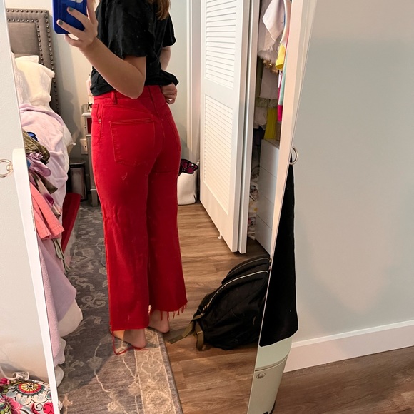 wide leg zara jeans RED - Picture 2 of 2